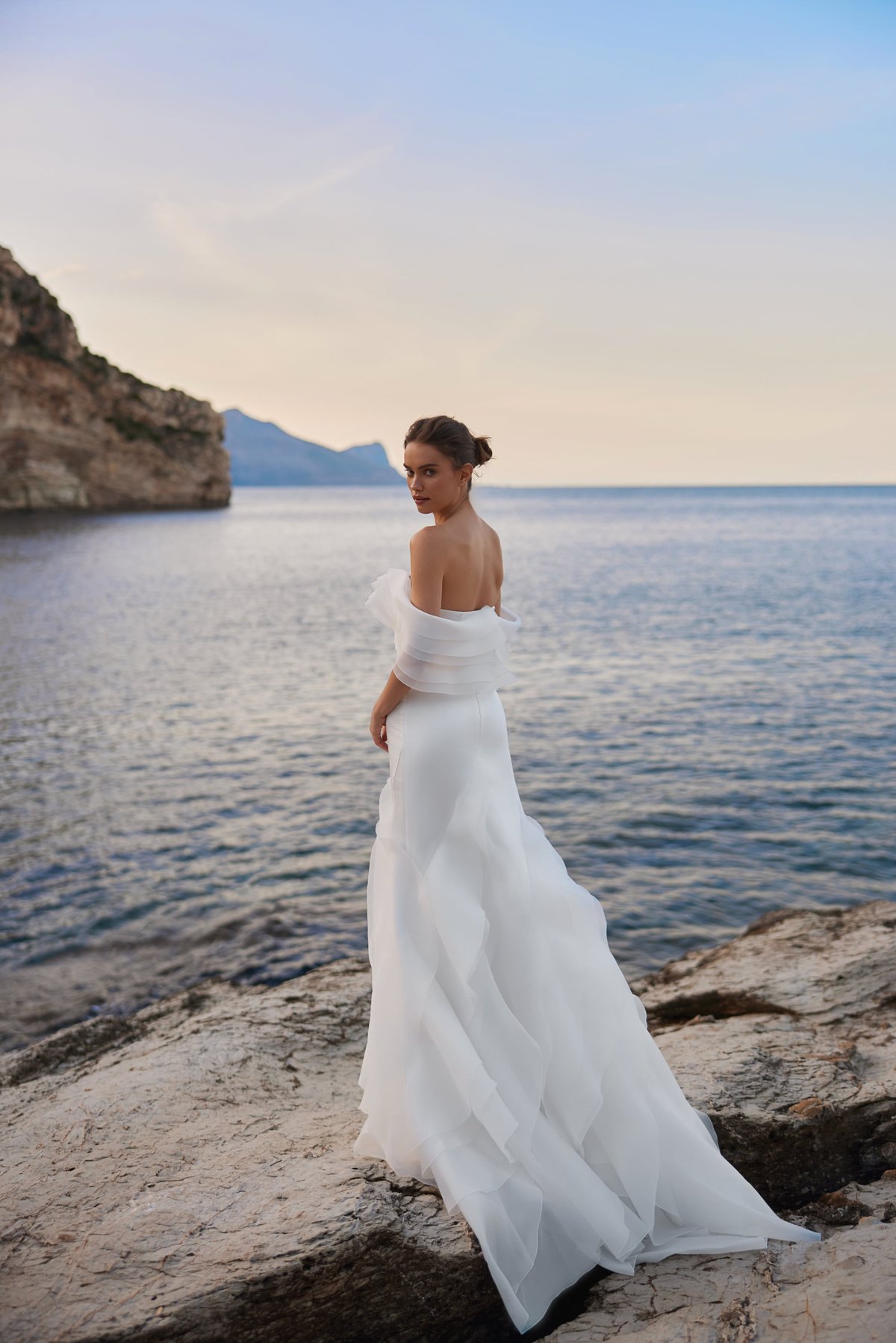 Havfrue brudekjole off shoulder Elise