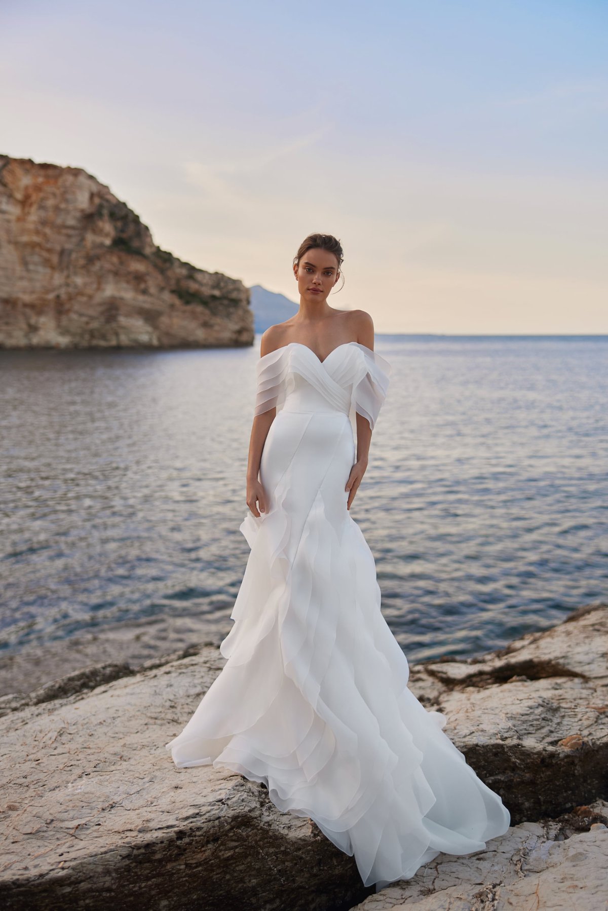 Havfrue brudekjole off shoulder Elise