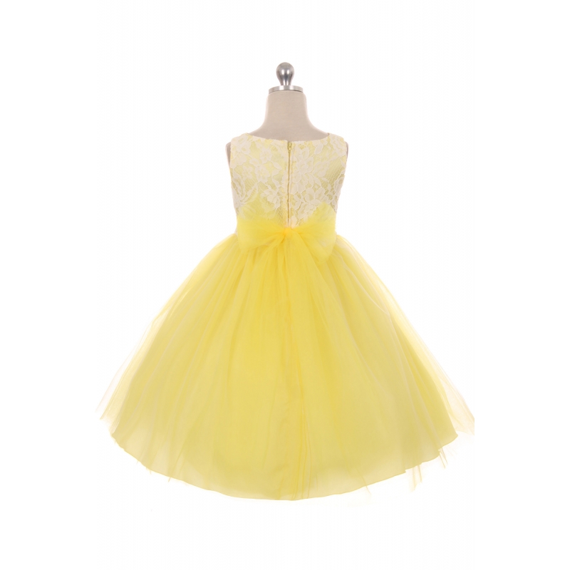 Brudepigekjole kids dream Gul 414