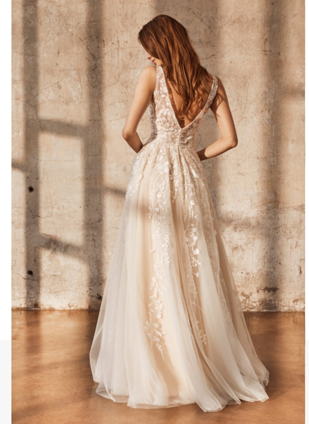 Lila vintage brudekjole 