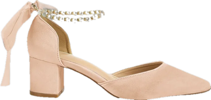 Lyserøde pumps i mat satin – Bridalstore.dk